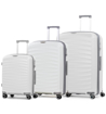 Obrázok z Sada cestovných kufrov ROCK TR-0212/3 PP - biela - 120 l / 74 l / 35 l + 15% EXPANDER