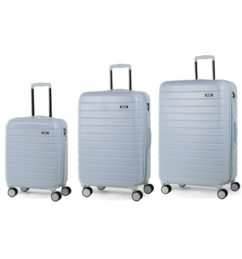 Obrázok z Sada cestovných kufrov ROCK TR-0214/3 ABS - svetlomodrá - 93 L / 60 L + 10% EXPANDER / 42 L + 13% EXPANDER