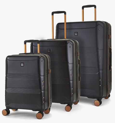Obrázok z Sada cestovných kufrov ROCK TR-0238/3 ABS/PC - čierna - 102 L / 60 L + 20% EXPANDER / 34 L