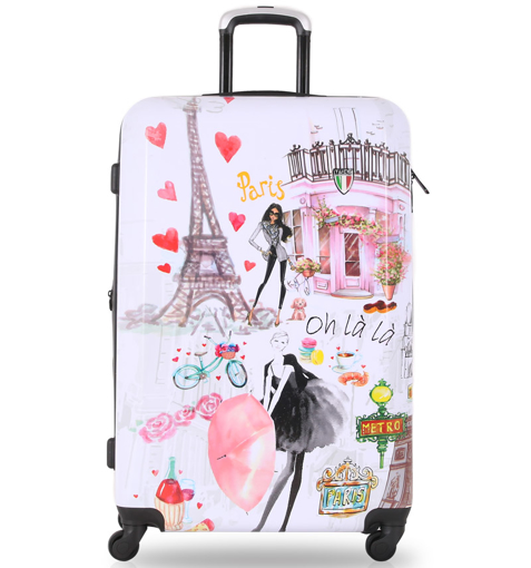 Obrázok z Cestovní kufr TUCCI T-0163/3-L Paris Love - 88 L + 35% EXPANDER