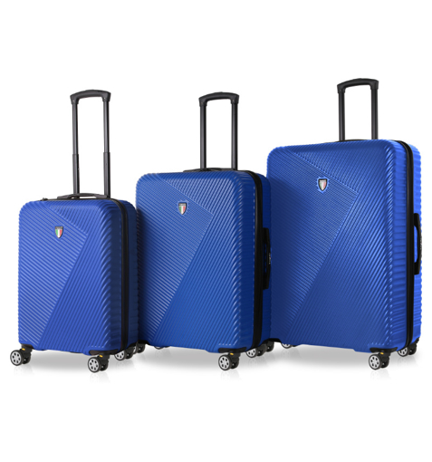 Obrázok z TUCCI T-0118/3 Sada cestovných kufrov ABS - modrá - 122 L / 79 L + 35% EXPANDER / 46 L
