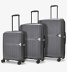 Obrázok z Sada cestovních kufrů ROCK Vancouver PP - charcoal - 95 L + 15% EXPANDER/58 L + 18% EXPANDER/32 L + 23% EXPANDER