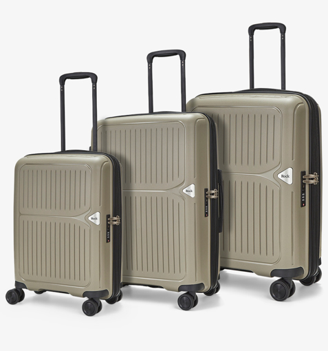 Obrázok z Sada cestovních kufrů ROCK Vancouver PP - béžová - 95 L + 15% EXPANDER/58 L + 18% EXPANDER/32 L + 23% EXPANDER