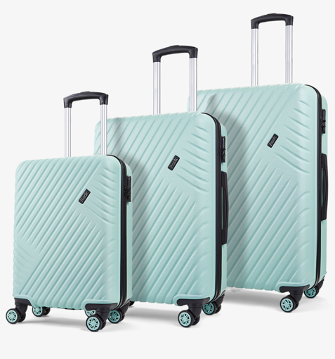 Obrázok z Sada cestovních kufrů ROCK Santiago ABS - světle zelená - 76 L / 51 L / 31 L