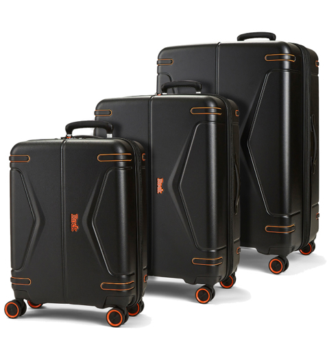 Obrázok z Sada cestovních kufrů ROCK TR-0251/3 ABS - černá - 107 L / 72 L / 33 L + 20% EXPANDER
