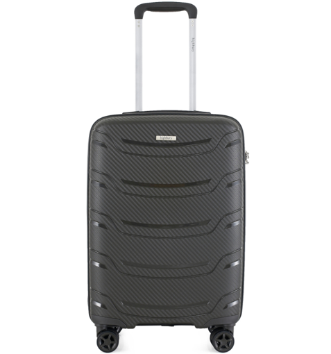Obrázok z Kabinové zavazadlo HIGHBURY Carbon HBY-0178/3-S PP - tmavě šedá - 34 L