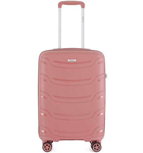 Obrázok z Kabinové zavazadlo HIGHBURY Carbon HBY-0178/3-S PP - růžová - 34 L