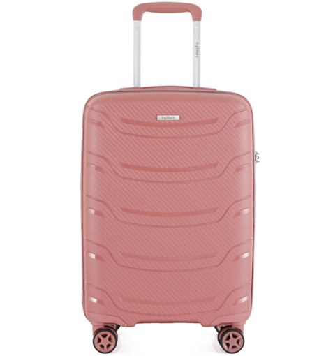 Obrázok z Cestovní kufr HIGHBURY Carbon HBY-0178/3-M PP - růžová - 62 L