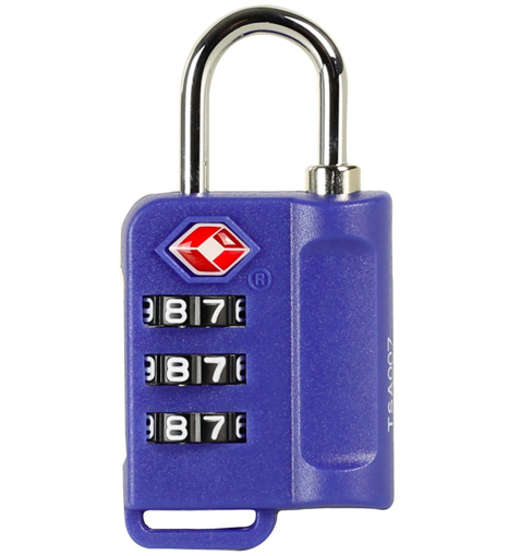 Obrázok z Bezpečnostný kódový zámok TSA na batožinu ROCK TA-0006 - modrý