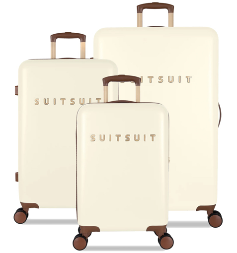 Obrázok z Sada cestovních kufrů SUITSUIT TR-7181/3 Fab Seventies Antique White - 91 L / 60 L / 32 L