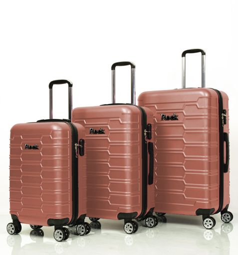 Obrázok z Sada cestovních kufrů ROCK TR-0231/3 ABS - růžová - 97 L / 71 L / 34 L