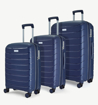 Obrázok z Sada cestovních kufrů ROCK TR-0241/3 PP - tmavě modrá - 86 L / 59 L / 36 L + 15% EXPANDER