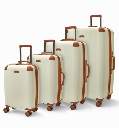 Obrázok z Sada cestovních kufrů ROCK TR-0219/4 ABS/PC - krémová - 135 L / 84 L / 57 L / 35 L + 20% EXPANDER