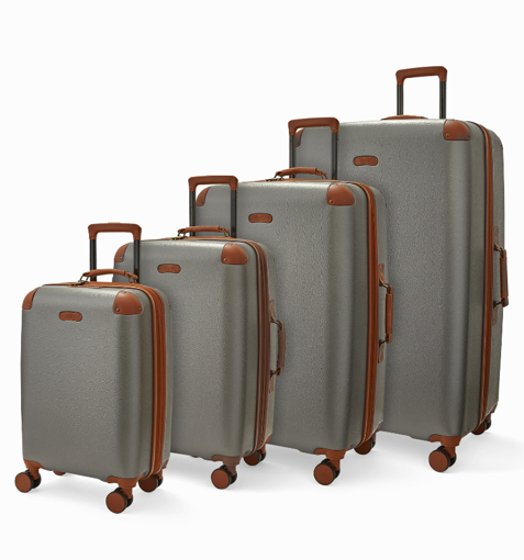 Obrázok z Sada cestovních kufrů ROCK TR-0219/4 ABS/PC - šedá - 135 L / 84 L / 57 L / 35 L + 20% EXPANDER