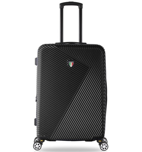 Obrázok z Cestovní kufr TUCCI T-0118/3-M ABS - černá - 79 L + 35% EXPANDER