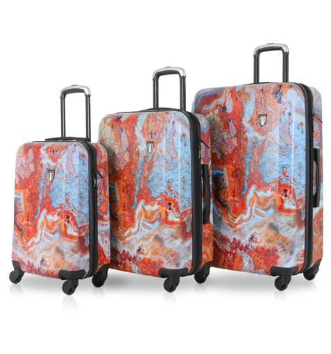 Obrázok z Sada cestovních kufrů TUCCI T-0172/3 Turkish Marble - 88 L / 57 L + 35% EXPANDER / 33 L