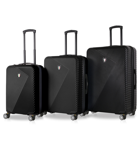 Obrázok z TUCCI T-0118/3 Sada cestovných kufrov ABS - čierna - 122 L / 79 L + 35% EXPANDER / 46 L