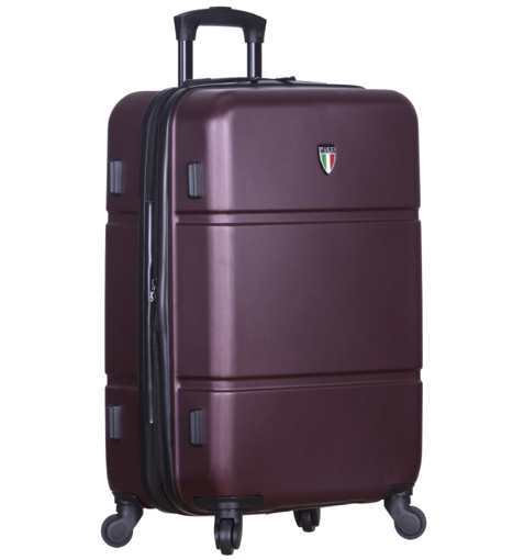 Obrázok z Cestovní kufr TUCCI T-0117/3-L ABS - vínová - 94 L + 35% EXPANDER