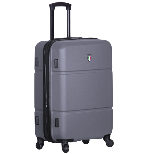 Obrázok z Cestovní kufr TUCCI T-0117/3-M ABS - charcoal - 63 L + 35% EXPANDER