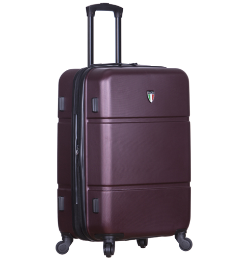 Obrázok z Cestovní kufr TUCCI T-0117/3-M ABS - vínová - 63 L + 35% EXPANDER