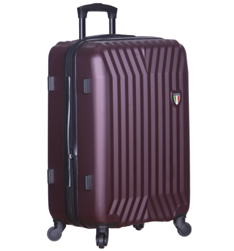 Obrázok z Cestovní kufr TUCCI T-0115/3-L ABS - vínová - 94 L + 35% EXPANDER