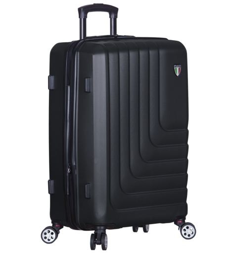 Obrázok z Cestovní kufr TUCCI T-0128/3-L ABS - černá - 122 L + 35% EXPANDER