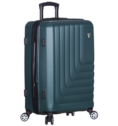 Obrázok z Cestovní kufr TUCCI T-0128/3-L ABS - zelená - 122 L + 35% EXPANDER
