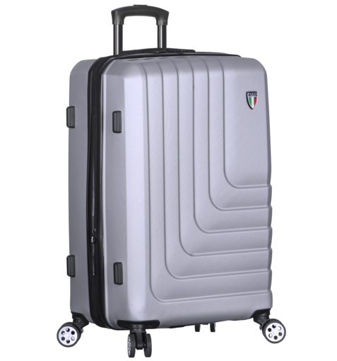 Obrázok z Cestovní kufr TUCCI T-0128/3-L ABS - stříbrná - 122 L + 35% EXPANDER