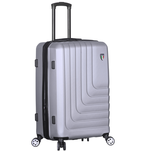 Obrázok z Cestovní kufr TUCCI T-0128/3-M ABS - stříbrná - 79 L + 35% EXPANDER