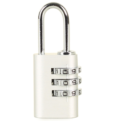 Obrázok z Bezpečnostní kódový zámek na zavazadla ROCK TA-0010 - stříbrná