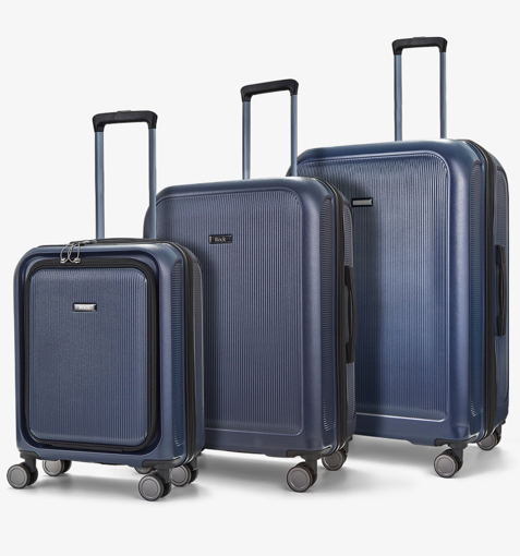 Obrázok z Sada cestovních kufrů ROCK Austin PP - tmavě modrá - 119 L + 12% EXPANDER / 68 L + 15% EXPANDER / 35 L