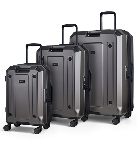 Obrázok z Sada cestovních kufrů ROCK Alpine TR-0288/3 ABS/PC - charcoal - 94 L / 65 L / 39 L + 15% EXPANDER