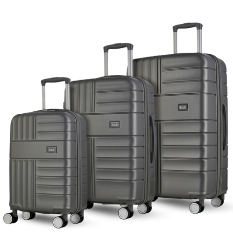Obrázok z Sada cestovních kufrů ROCK Aspen TR-0282/3 PP - charcoal - 103 L / 61 L / 36 L