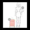 Obrázok z Kabinový kufr SUITSUIT® Fabulous Fifties Papaya Peach S - oranžová - 32 L