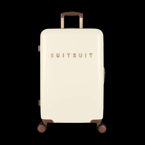 Obrázok z Plastový kufr SUITSUIT® Fab Seventies Antique White M - bílá - 60 L