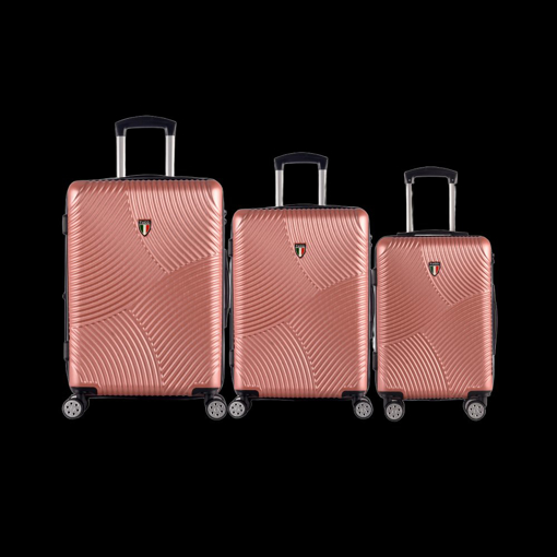 Obrázok z Sada cestovních kufrů TUCCI T-0277/3_rose-gold - růžová