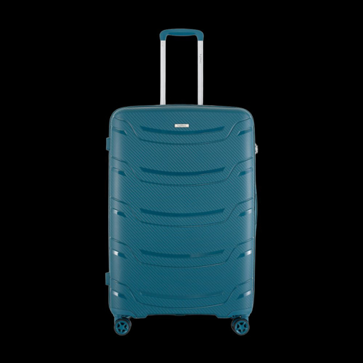 Obrázok z Plastový kufr HIGHBURY Carbon M - zelená - 62 L