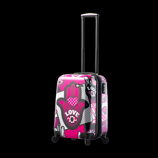 Obrázok z Kabinový kufr MIA&nbsp;TORO Hamsa Love Monochrome S - barevný potisk - 39 L