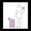 Obrázok z Plastový kufr SUITSUIT® Fabulous Fifties Royal Lavender M - fialová - 60 L