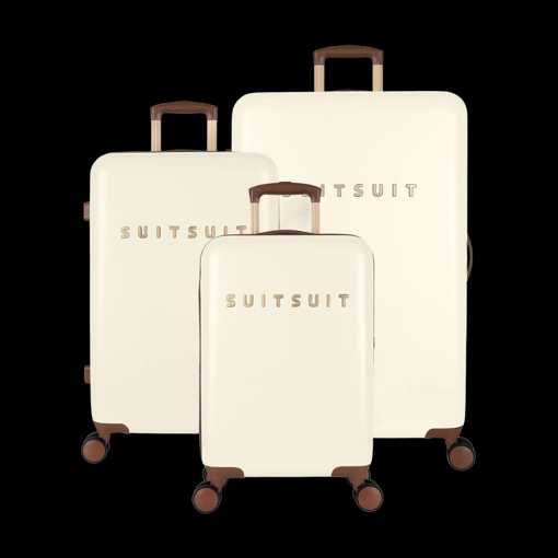 Obrázok z Sada cestovních kufrů SUITSUIT® Fab Seventies Antique White - bílá