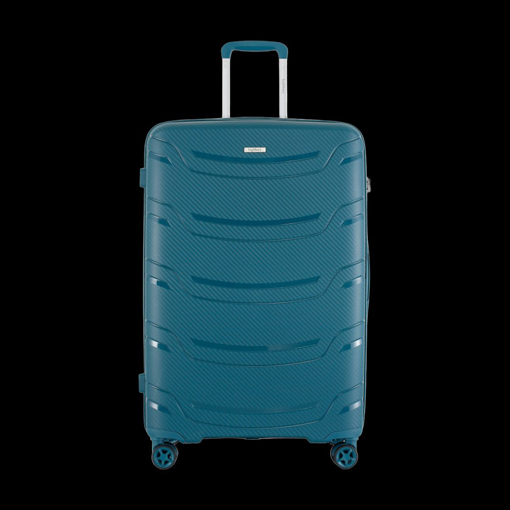 Obrázok z Plastový kufr HIGHBURY Carbon L - zelená - 92 L