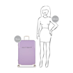 Obrázok z Plastový kufr SUITSUIT® Fabulous Fifties Royal Lavender L - fialová - 91 L