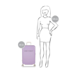 Obrázok z Cestovný kufor SUITSUIT TR-1203/3-M - Fabulous Fifties Royal Lavender - 60 l