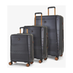 Obrázok z Sada cestovných kufrov ROCK TR-0238/3 ABS/PC - drevené uhlie - 102 L / 60 L + 20% EXPANDER / 34 L