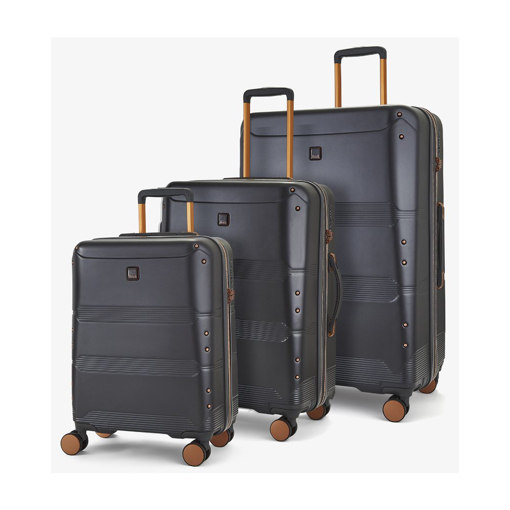 Obrázok z Sada cestovných kufrov ROCK TR-0238/3 ABS/PC - drevené uhlie - 102 L / 60 L + 20% EXPANDER / 34 L
