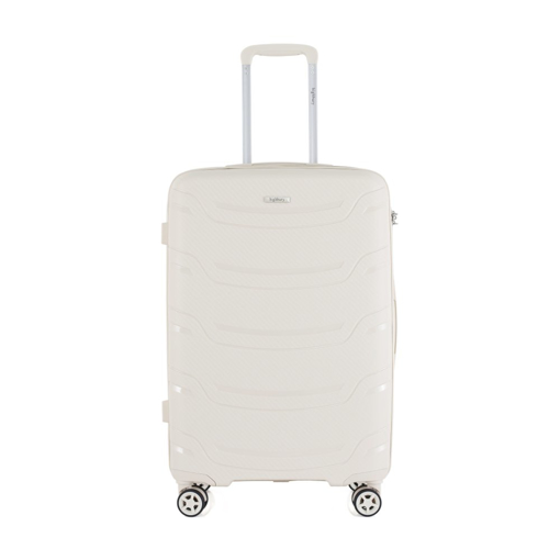 Obrázok z Plastový kufr HIGHBURY Carbon M - béžová - 62 L