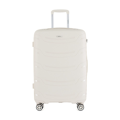 Obrázok z Plastový kufr HIGHBURY Carbon L - béžová - 92 L