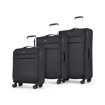 Obrázok z Sada cestovních kufrů ROCK Harper - černá - 82 / 50 / 34 L