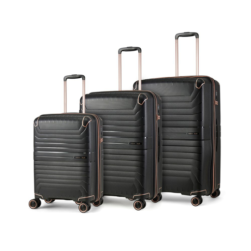 Obrázok z Sada cestovních kufrů ROCK Astrid - černá - 100 / 65 / 36 L