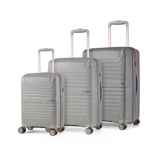 Obrázok z Sada cestovních kufrů ROCK Astrid - šedá - 100 / 65 / 36 L